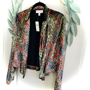 Anthropologie jacket. Velvet floral (poppies) crop. Style Ett:Twa. Size …
